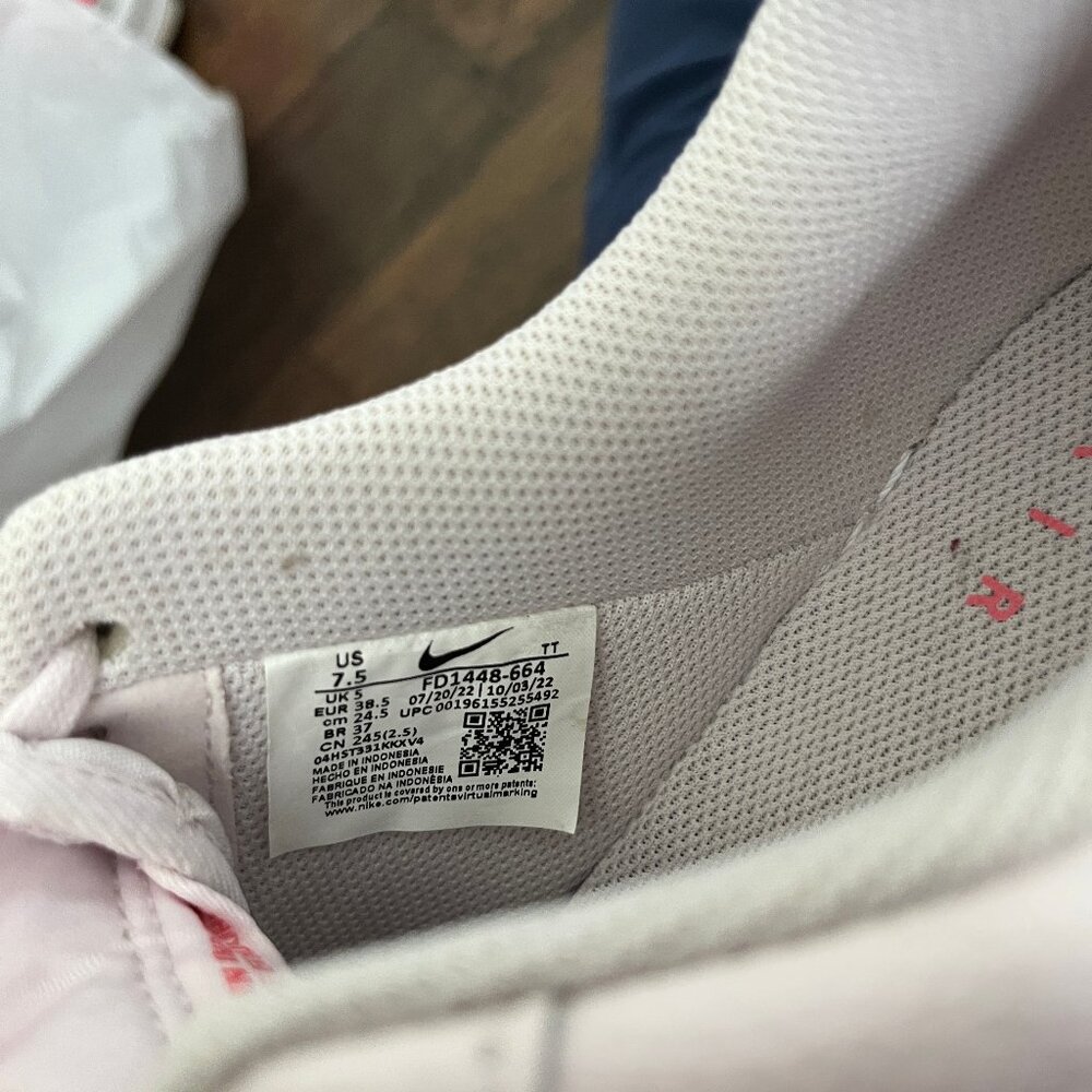 Nike Air Force 1 Low Women's Size 7.5 Pearl Pink Paisley White Shoes FD1448-664 - Picture 10 of 10